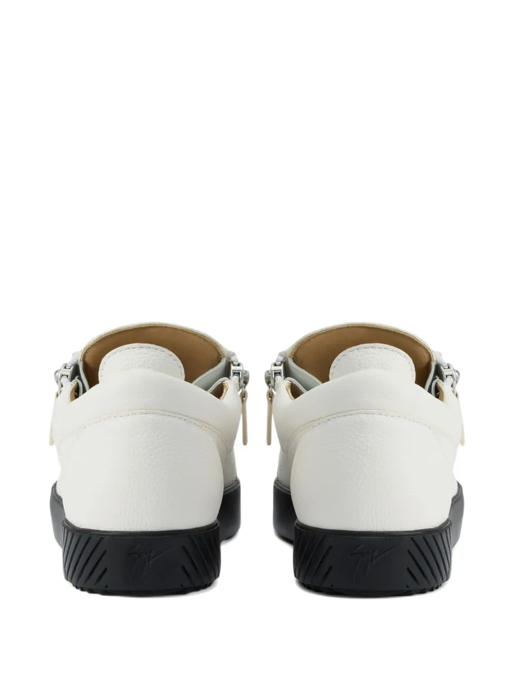 Giuseppe Zanotti zip-detail leather low-top sneakers White