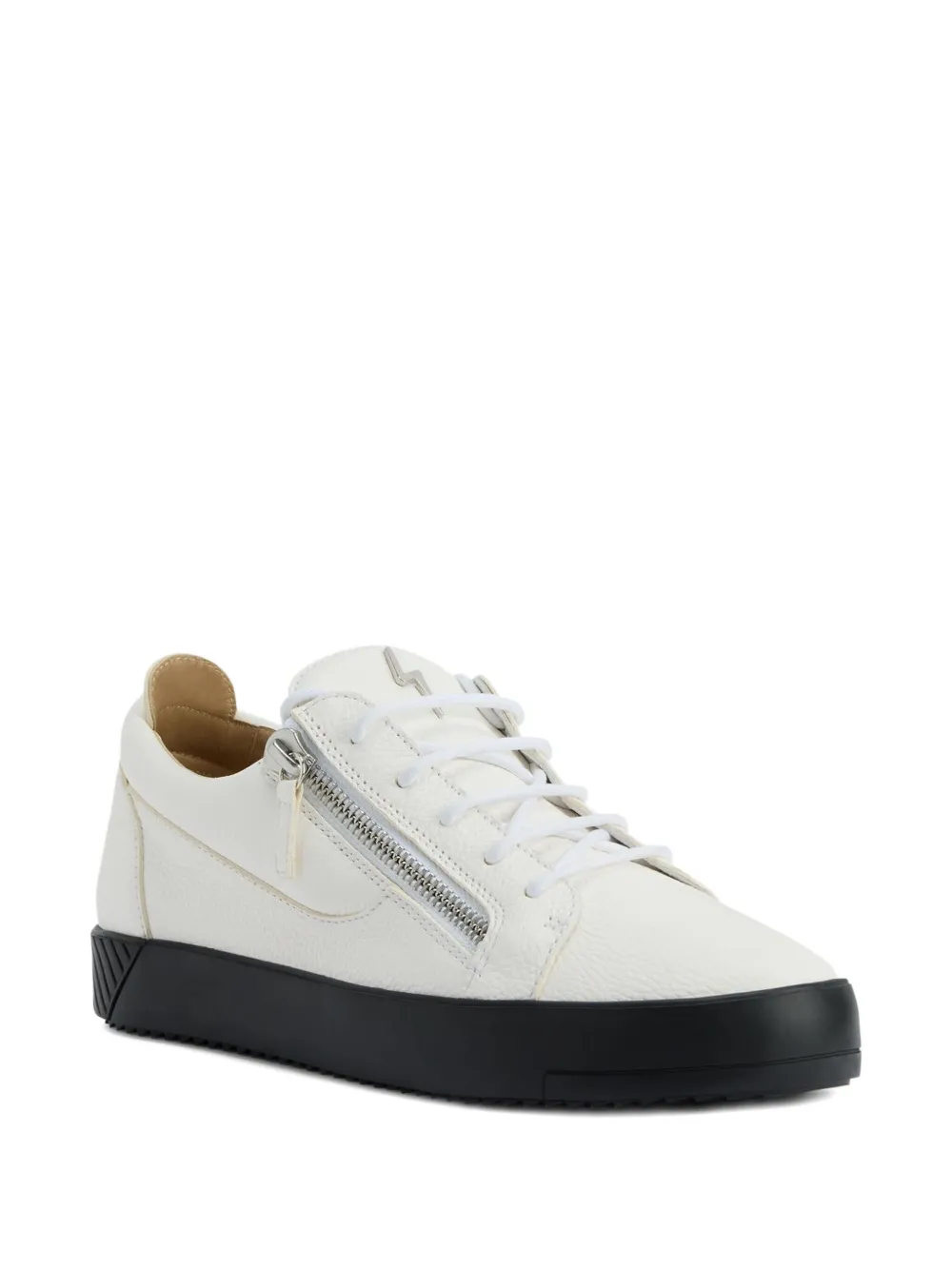 Giuseppe Zanotti zip-detail leather low-top sneakers White
