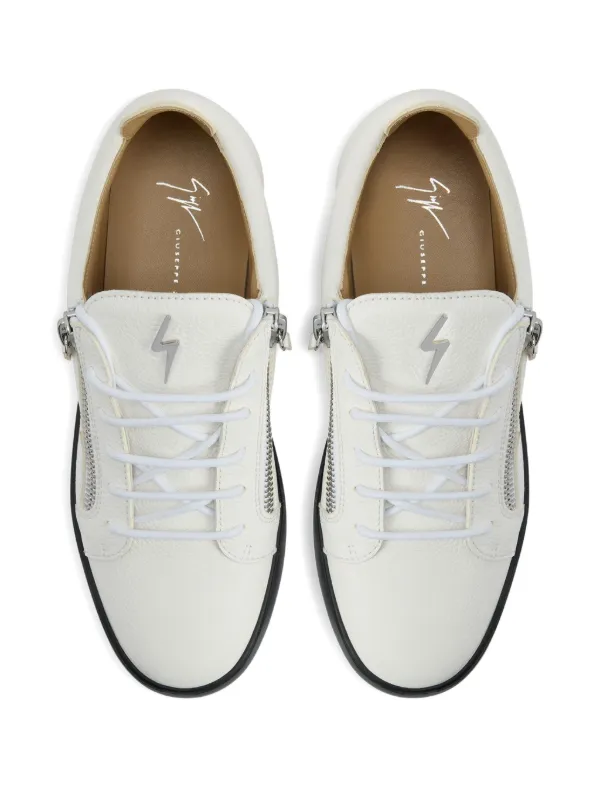 Giuseppe Zanotti ジップディテール レザースニーカー | ホワイト