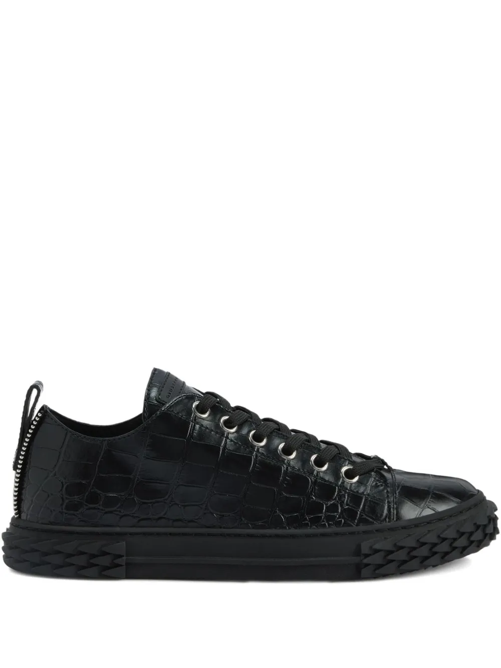 Giuseppe Zanotti Tênis Blabber com efeito pele de crocodilo | Preto | Image 1