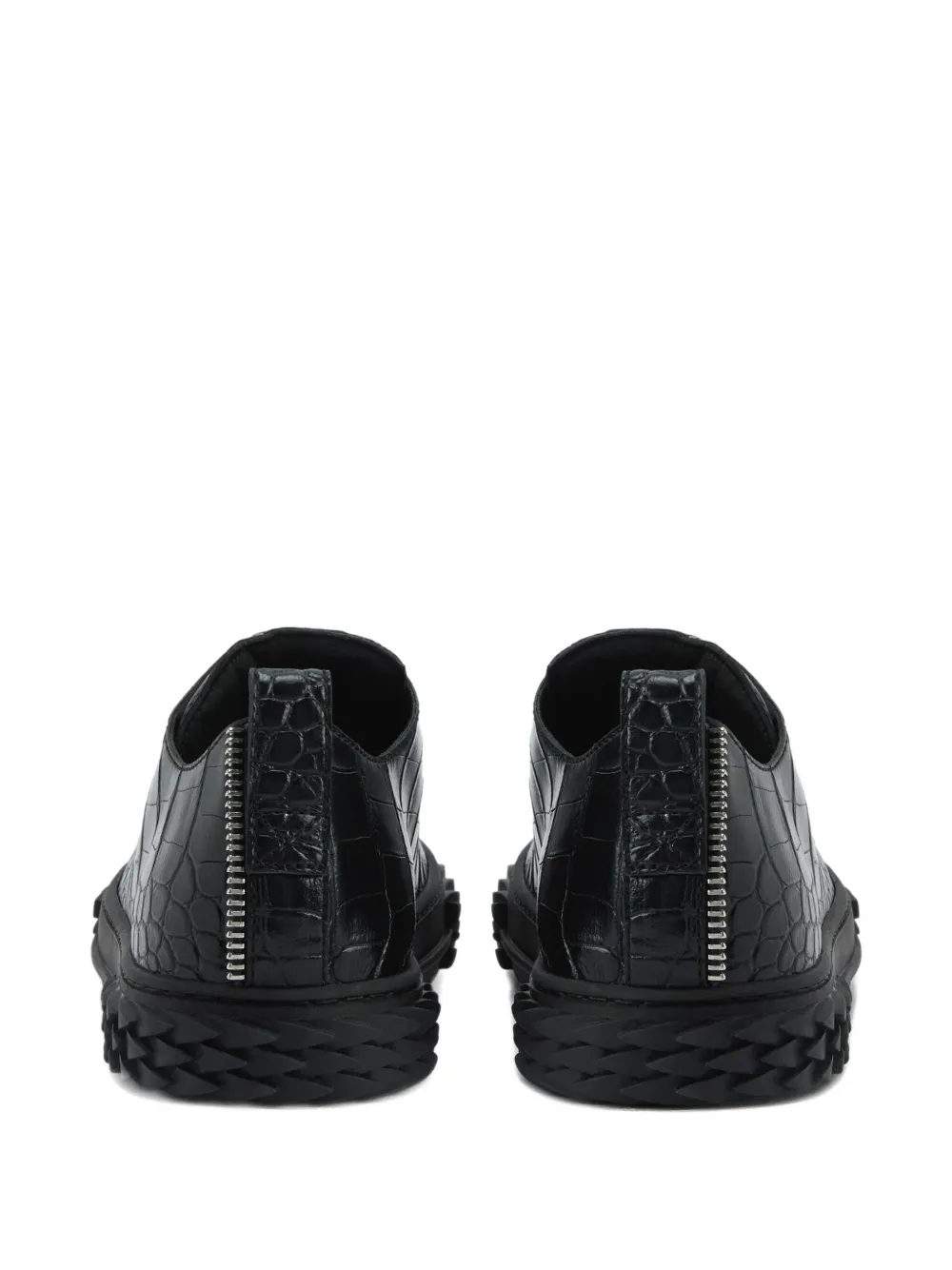 Giuseppe Zanotti Blabber sneakers met krokodillen-reliëf Zwart