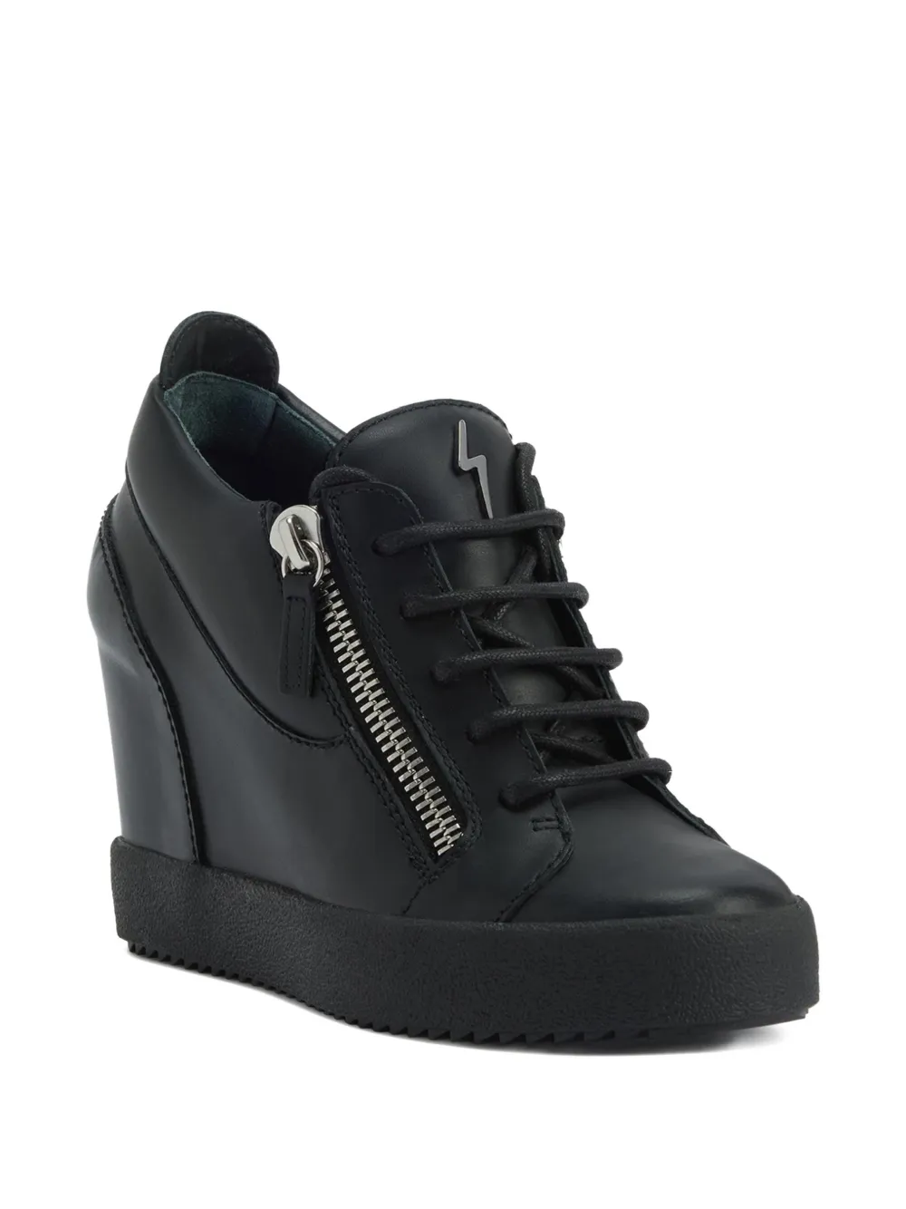 Giuseppe Zanotti Addy wedge zip-detail sneakers Black