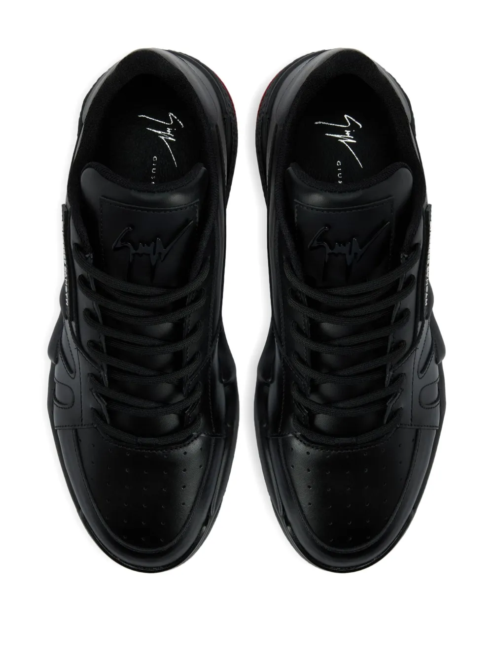 Giuseppe Zanotti Talon leather sneakers Black