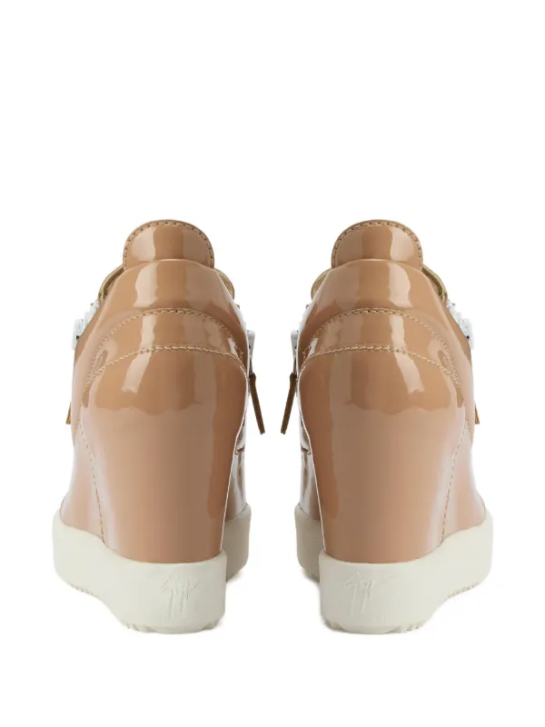 Giuseppe Zanotti Addy Wedge patent-leather Wedge Trainers Neutrals  FARFETCH PH