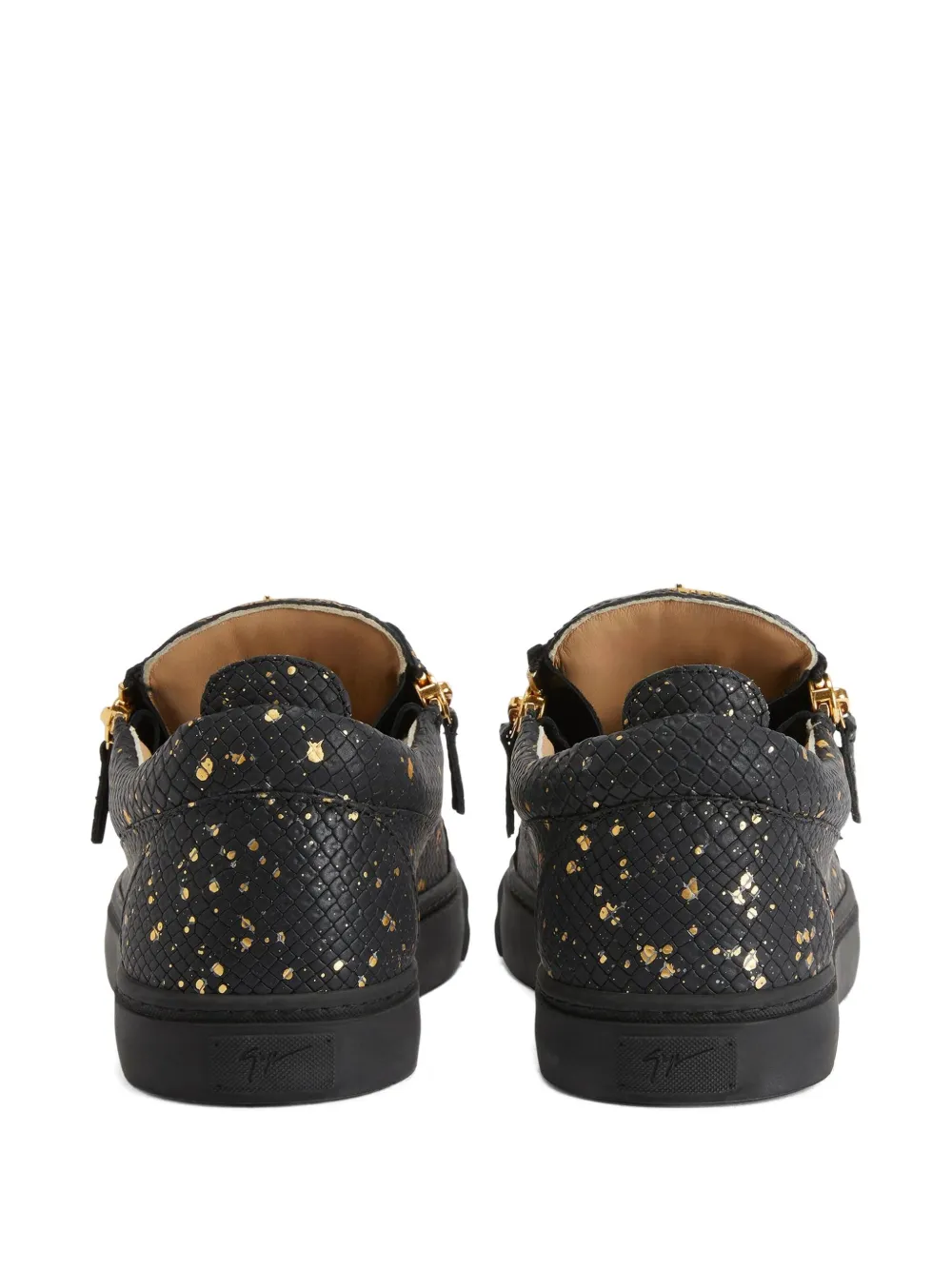 Giuseppe Zanotti Frankie snakeskin-print zip sneakers Black