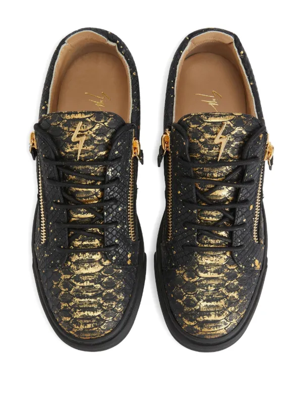 ⑦Frankie Wilmott / Sensemilla Giuseppe Zanotti Frankie snakeskin-print Zip Sneakers