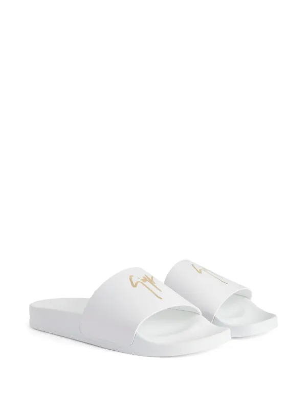 GIUSEPPE ZANOTTI レザーサンダル ゴールドプレート 44 Giuseppe