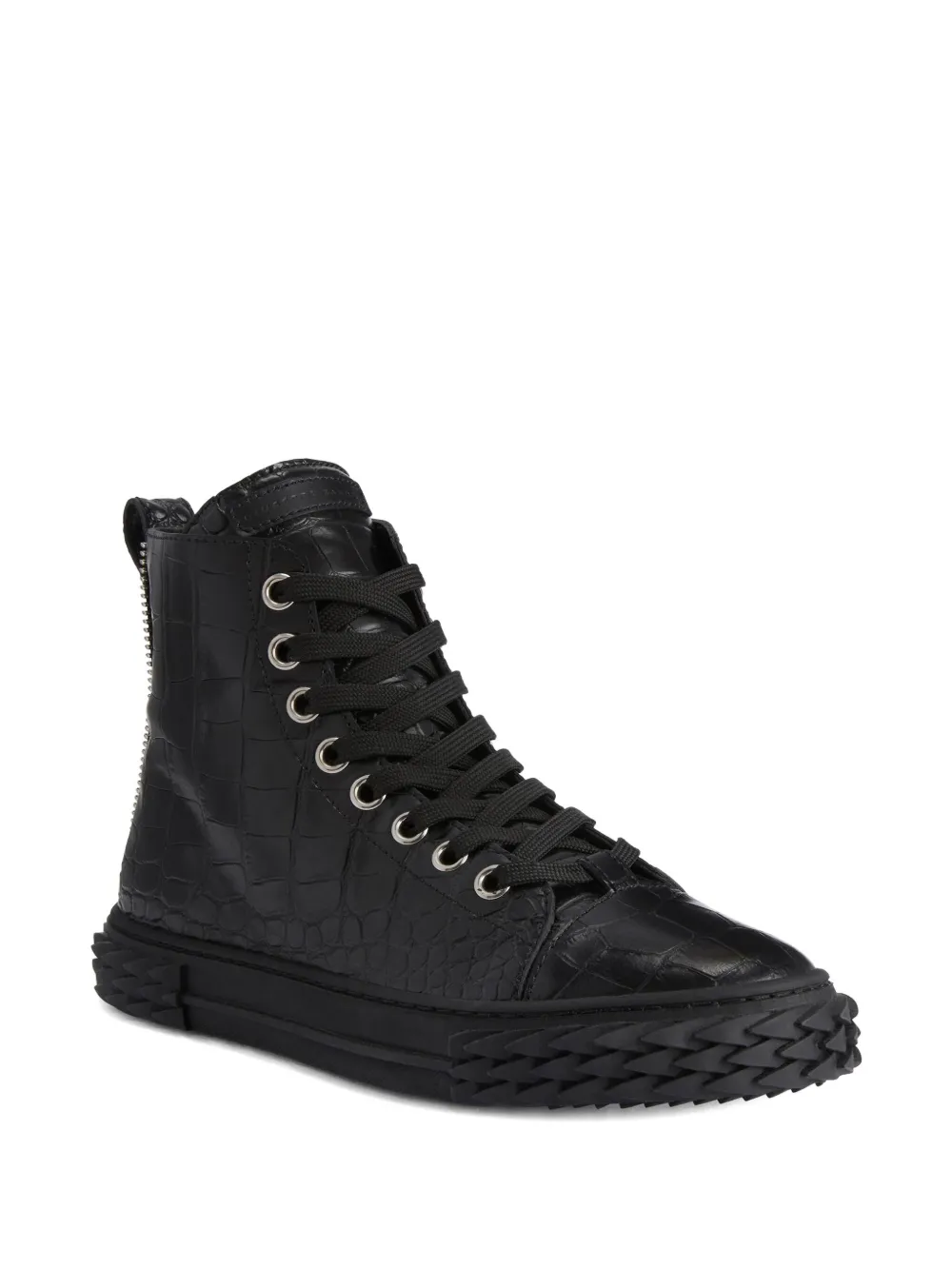 Giuseppe Zanotti Tênis Blabber com efeito pele de crocodilo | Tênis Cano Alto | Image 2