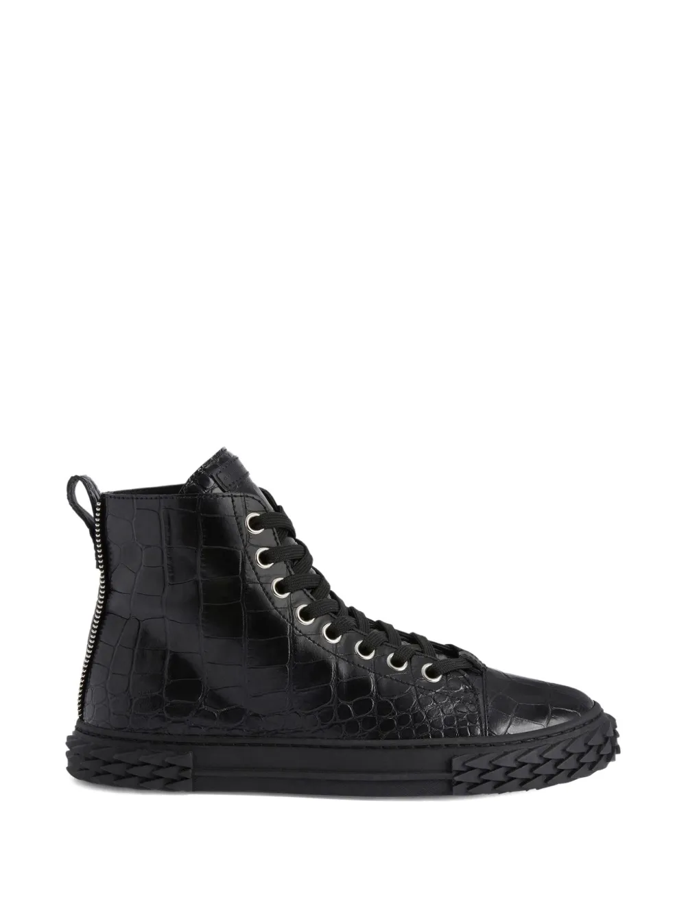 Giuseppe Zanotti Blabber sneakers met krokodillen-reliëf Zwart
