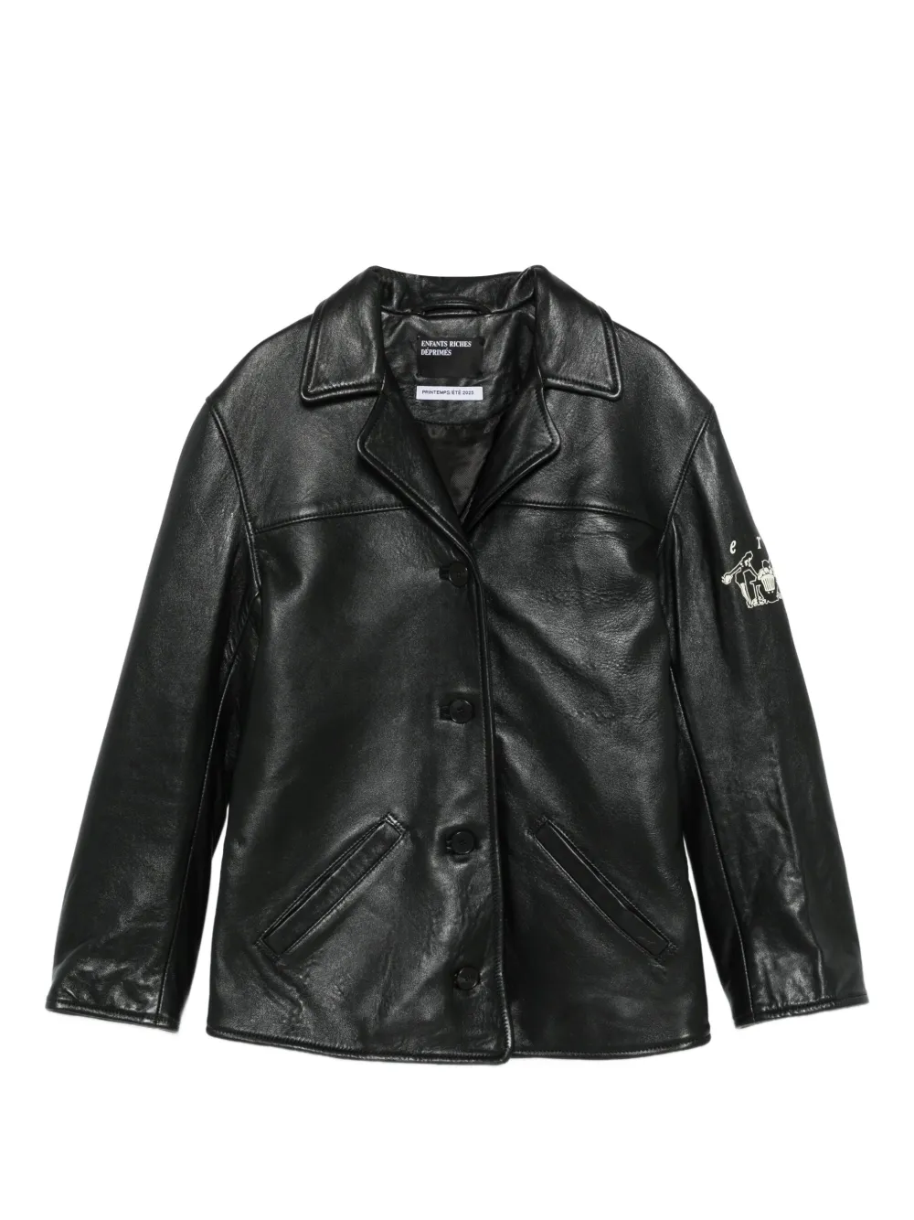 Enfants Riches Déprimés button-fastening leather jacket | Black | Image 1