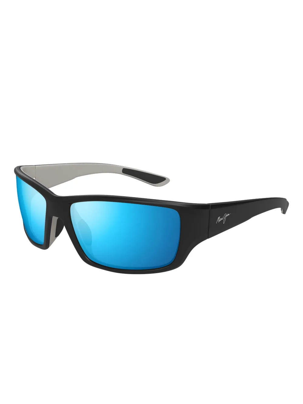 Maui Jim Local Kine zonnebril met rechthoekig montuur en spiegelende glazen Blauw