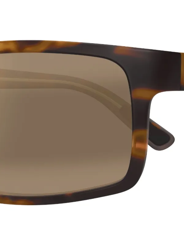 Maui Jim スクエアフレーム サングラス | ブラウン | FARFETCH JP