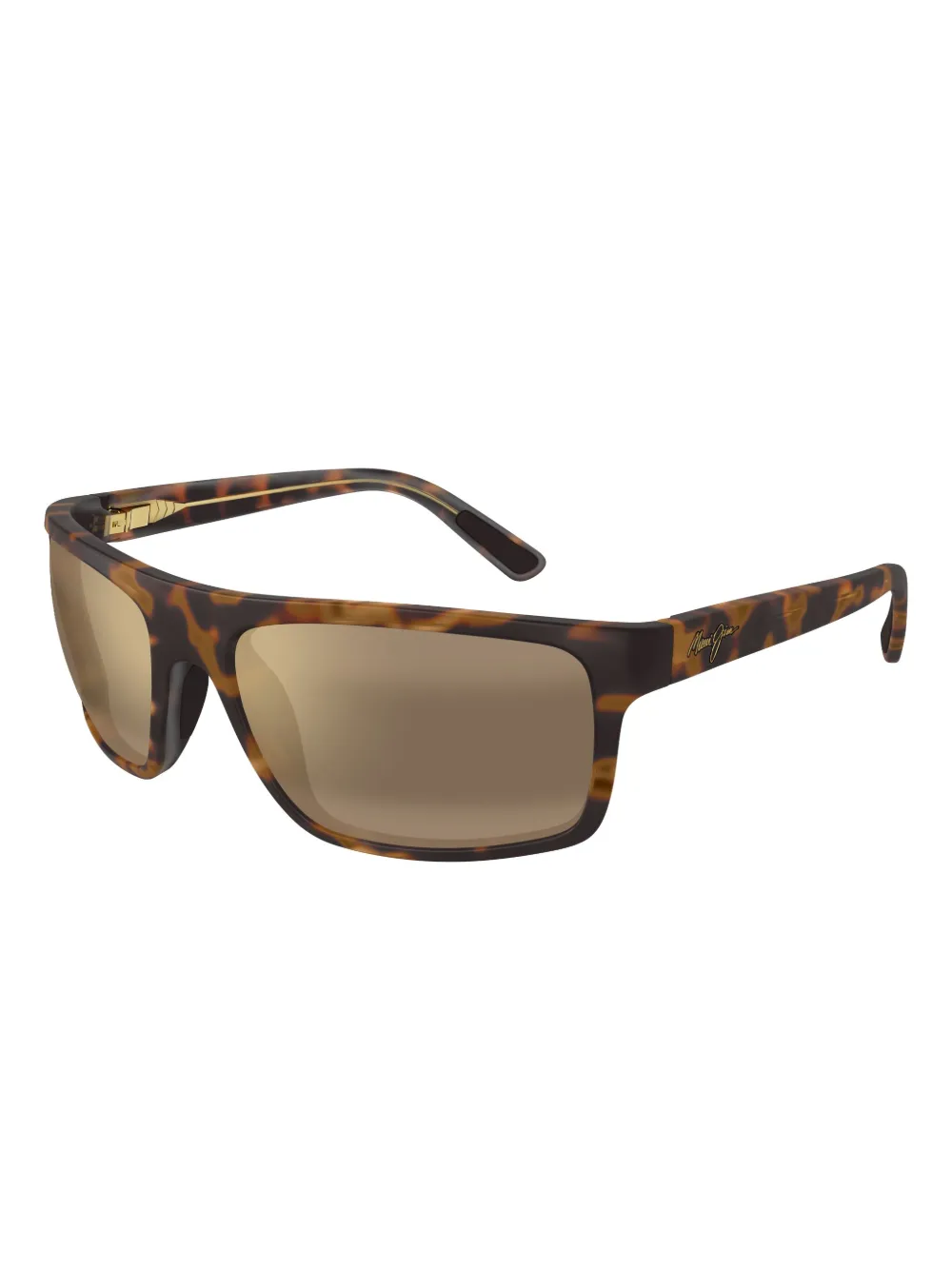 Maui Jim Zonnebril met rechthoekig montuur Bruin