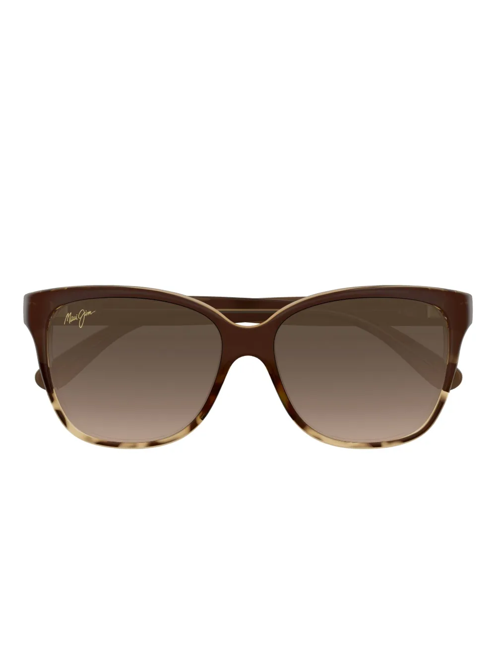 Maui Jim Mj0744s Tortoiseshell Square-frame Sunglasses In Brown