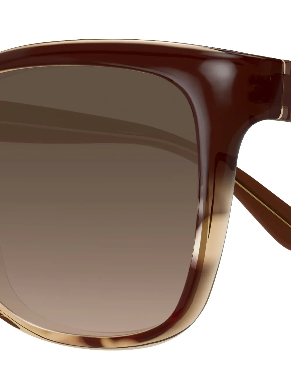 Maui Jim MJ0744S zonnebril met vierkant montuur en schildpadschild design Bruin