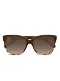 Maui Jim MJ0744S tortoiseshell square-frame sunglasses - Brown