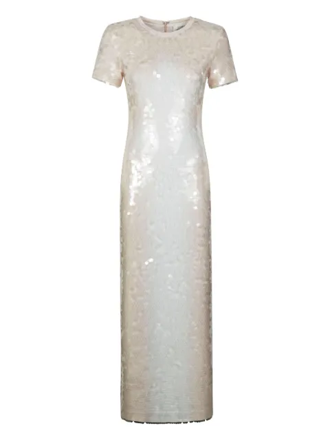 Max Mara sequinned short-sleeve maxi dress