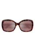 Maui Jim Orchid tortoiseshell geometric sunglasses - Red