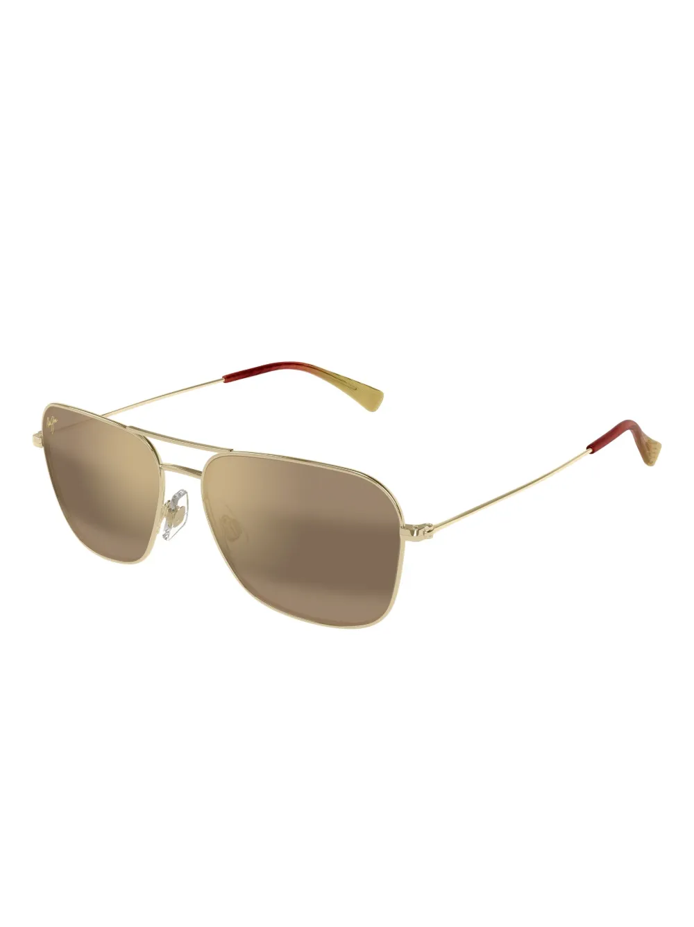 Maui Jim Na'auao zonnebril met vierkant montuur Goud