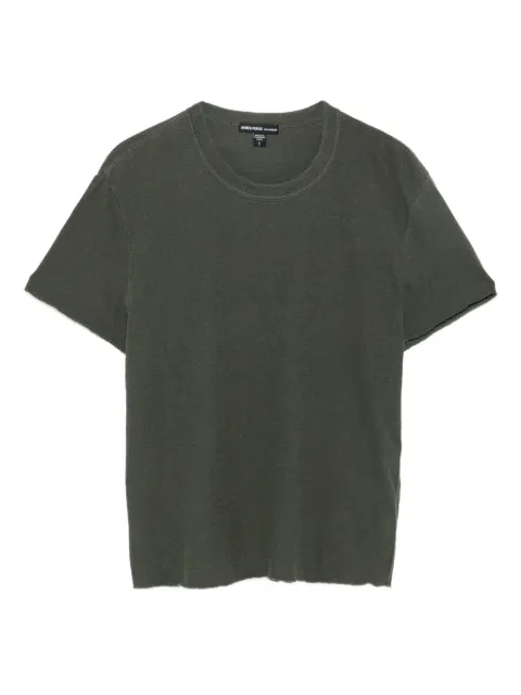 James Perse raw-edge cotton top