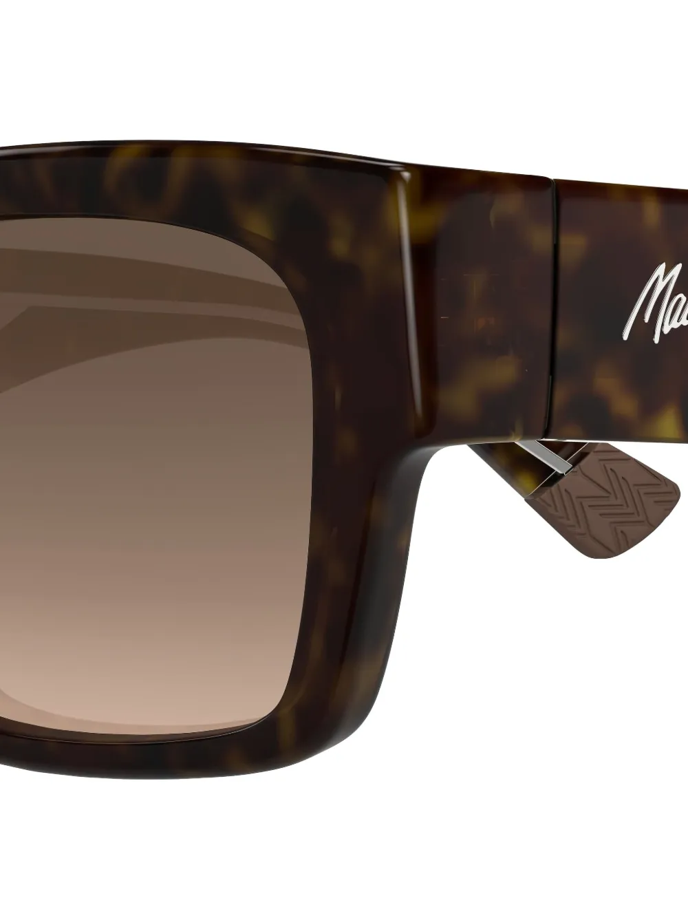 Maui Jim Kenui zonnebril met vierkant montuur met schildpadschild-design Bruin