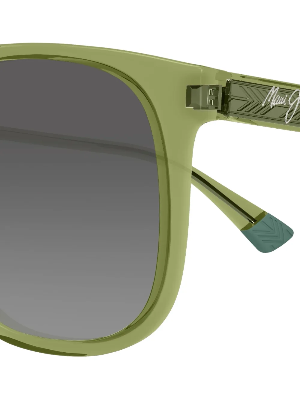 Maui Jim Kūpa'a zonnebril met vierkant montuur en patroon Groen