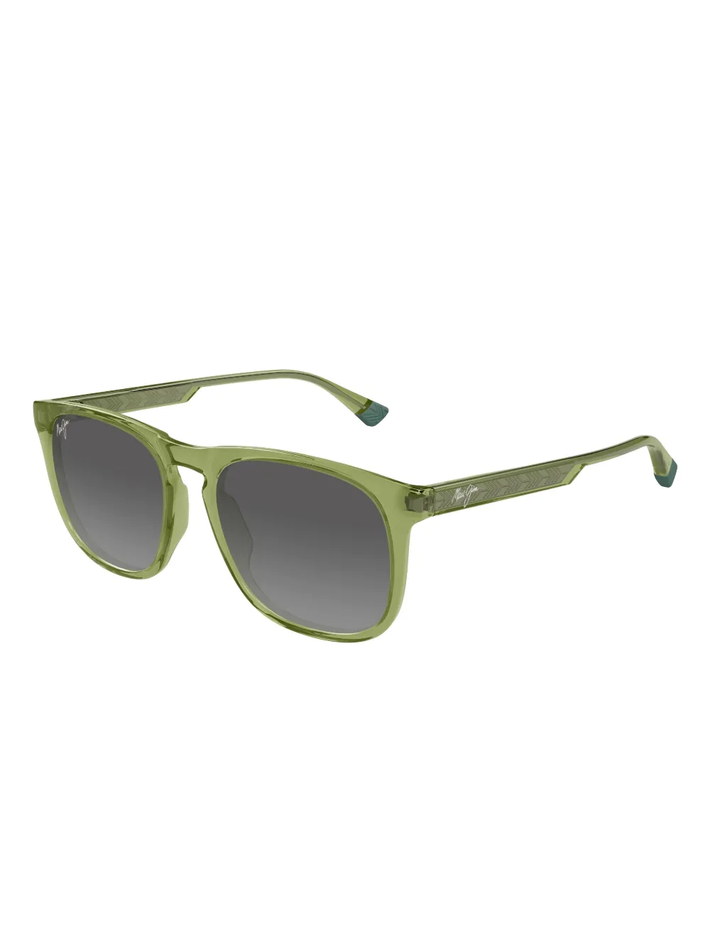 Maui Jim Kūpa'a zonnebril met vierkant montuur en patroon Groen