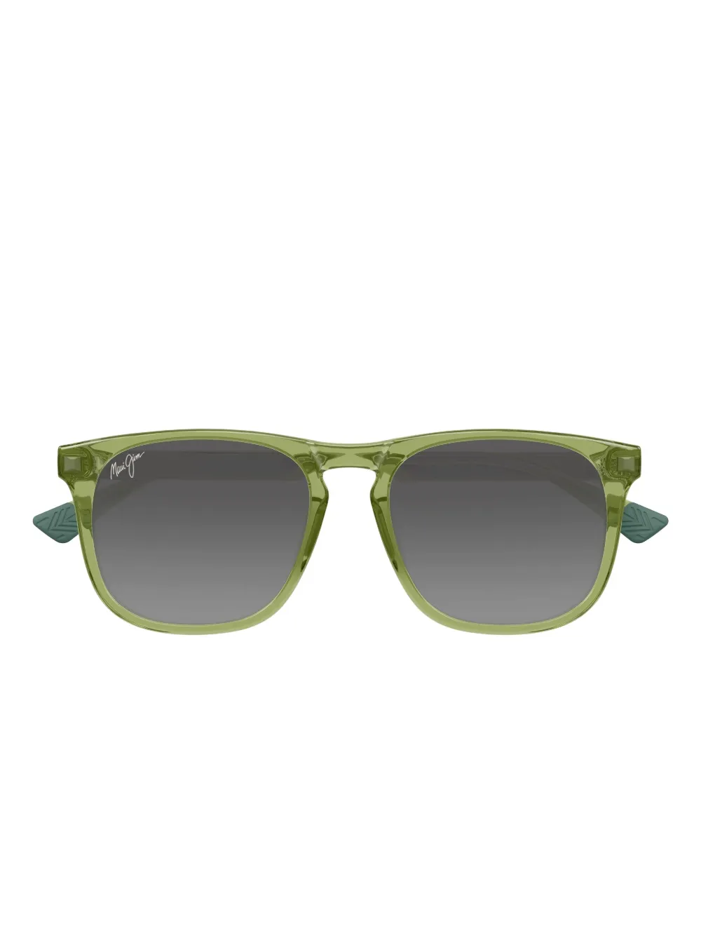 Maui Jim Kūpa'a Patterned-temple Square Sunglasses In Green