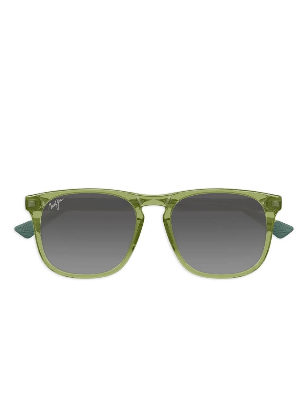 Maui Jim Kūpa'a zonnebril met vierkant montuur en patroon Groen