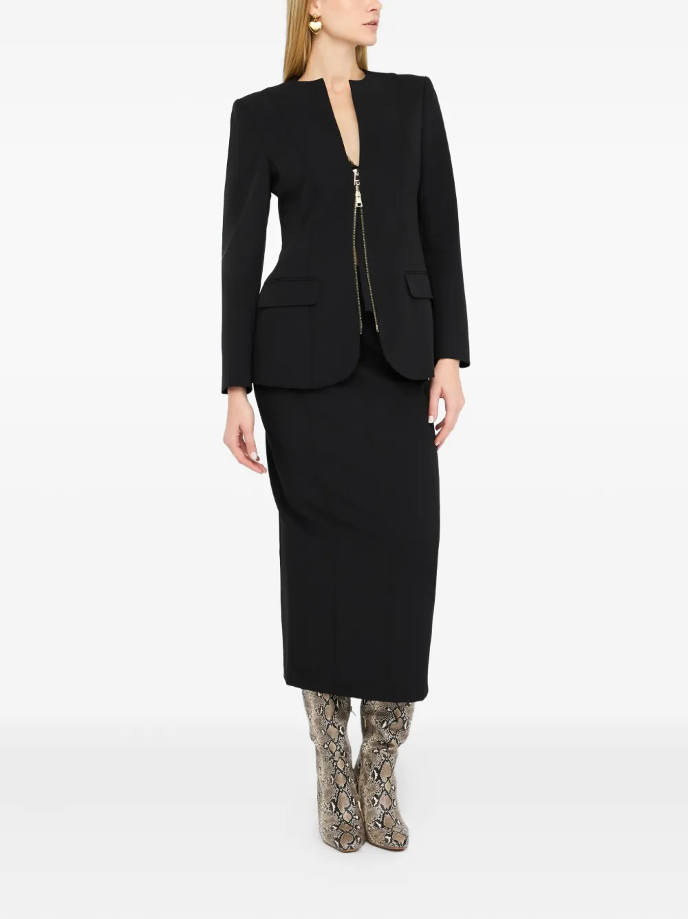 LIU JO Blazer with zip Zwart