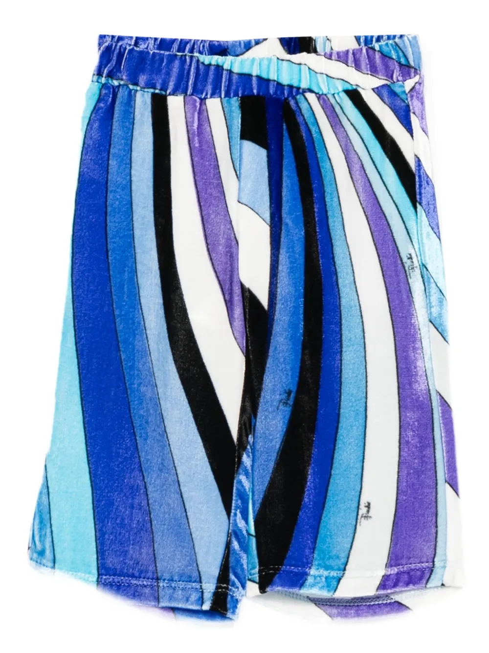 PUCCI Junior printed velvet trousers Blauw