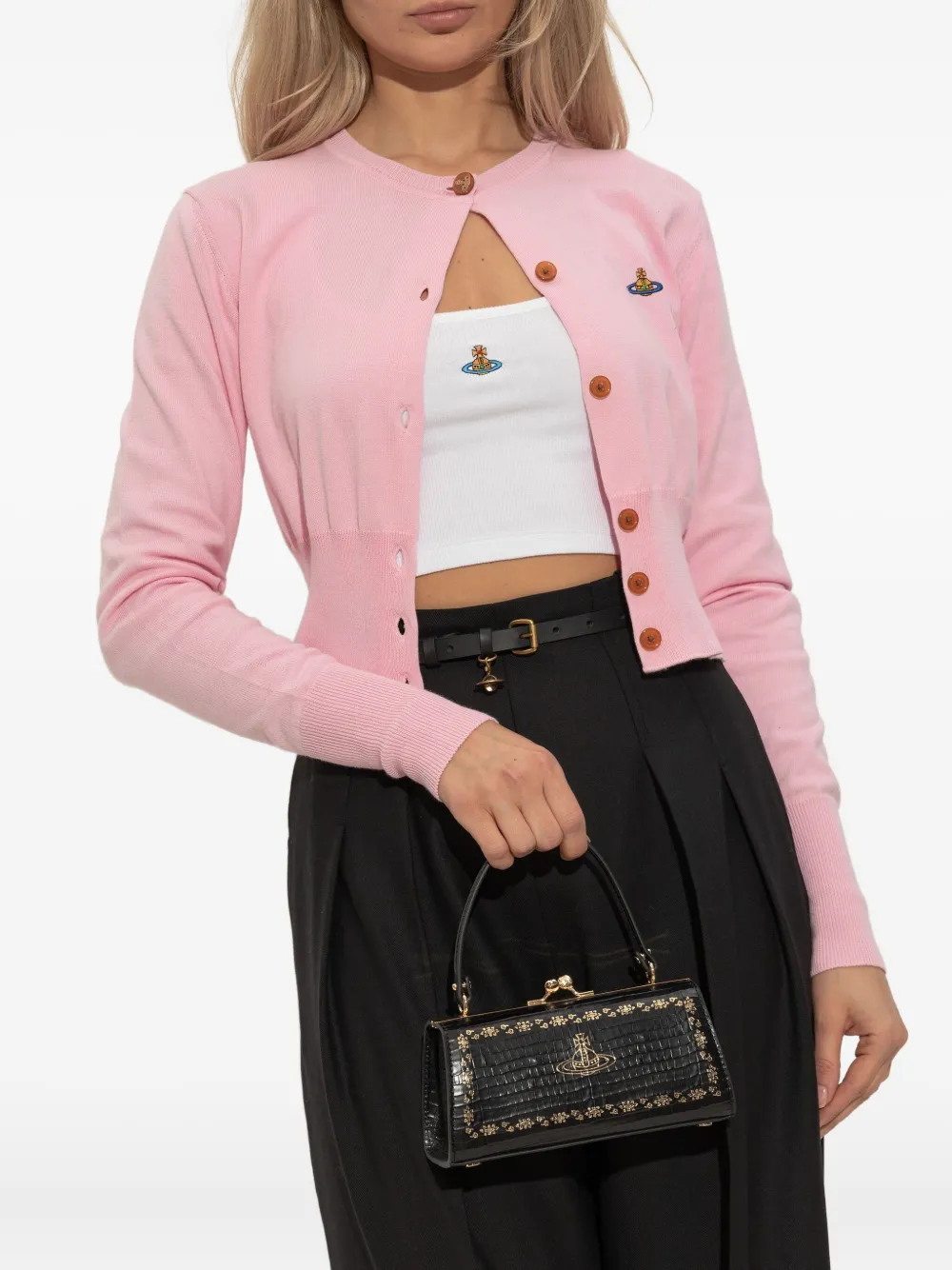 Vivienne Westwood Doll XL clasp-frame bag Zwart