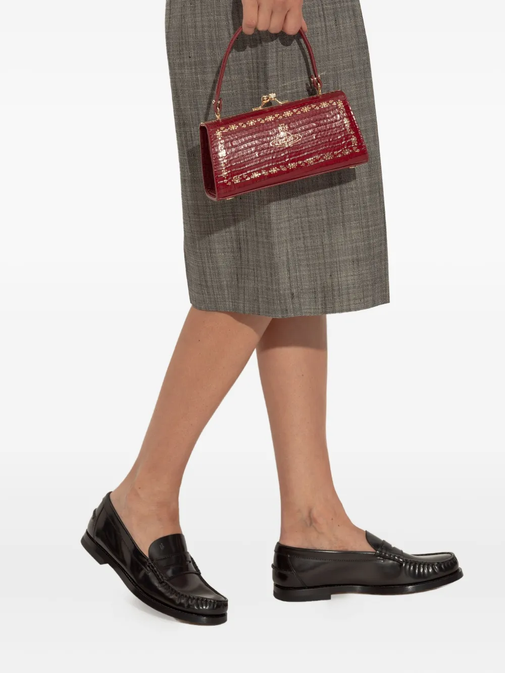 Vivienne Westwood Doll XL shopper met Orb-detail Bruin