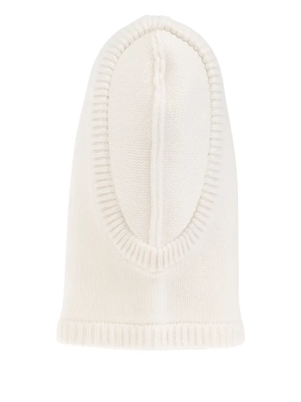 Lisa Yang Ribbed-trim Cashmere Balaclava in White