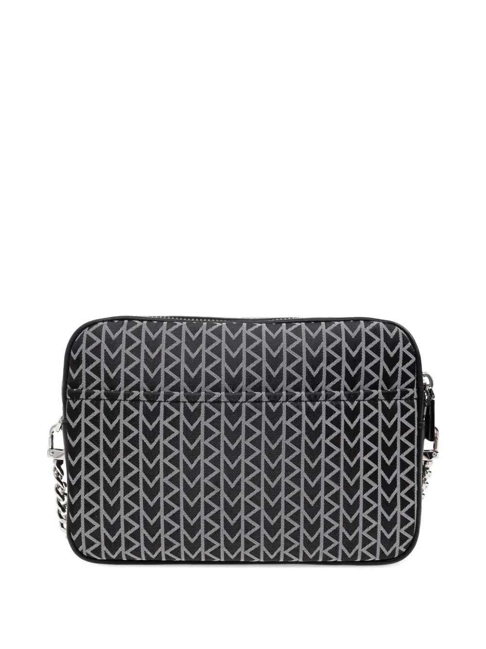 Michael Kors Crossbodytas met chevron patroon en ketting Zwart