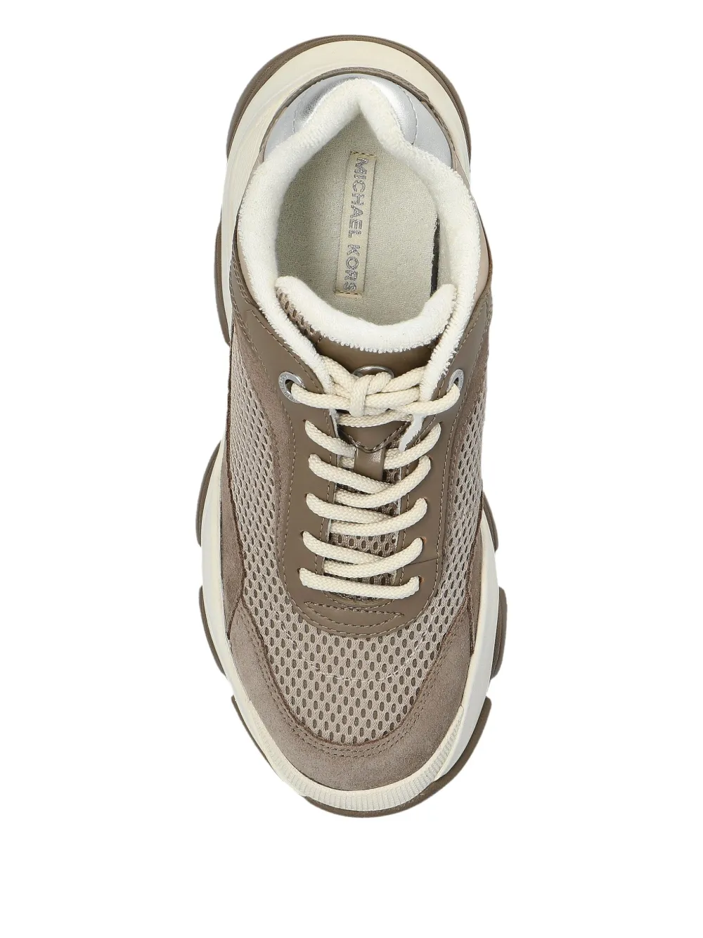 Michael Kors mesh-panel leather sneakers Grey