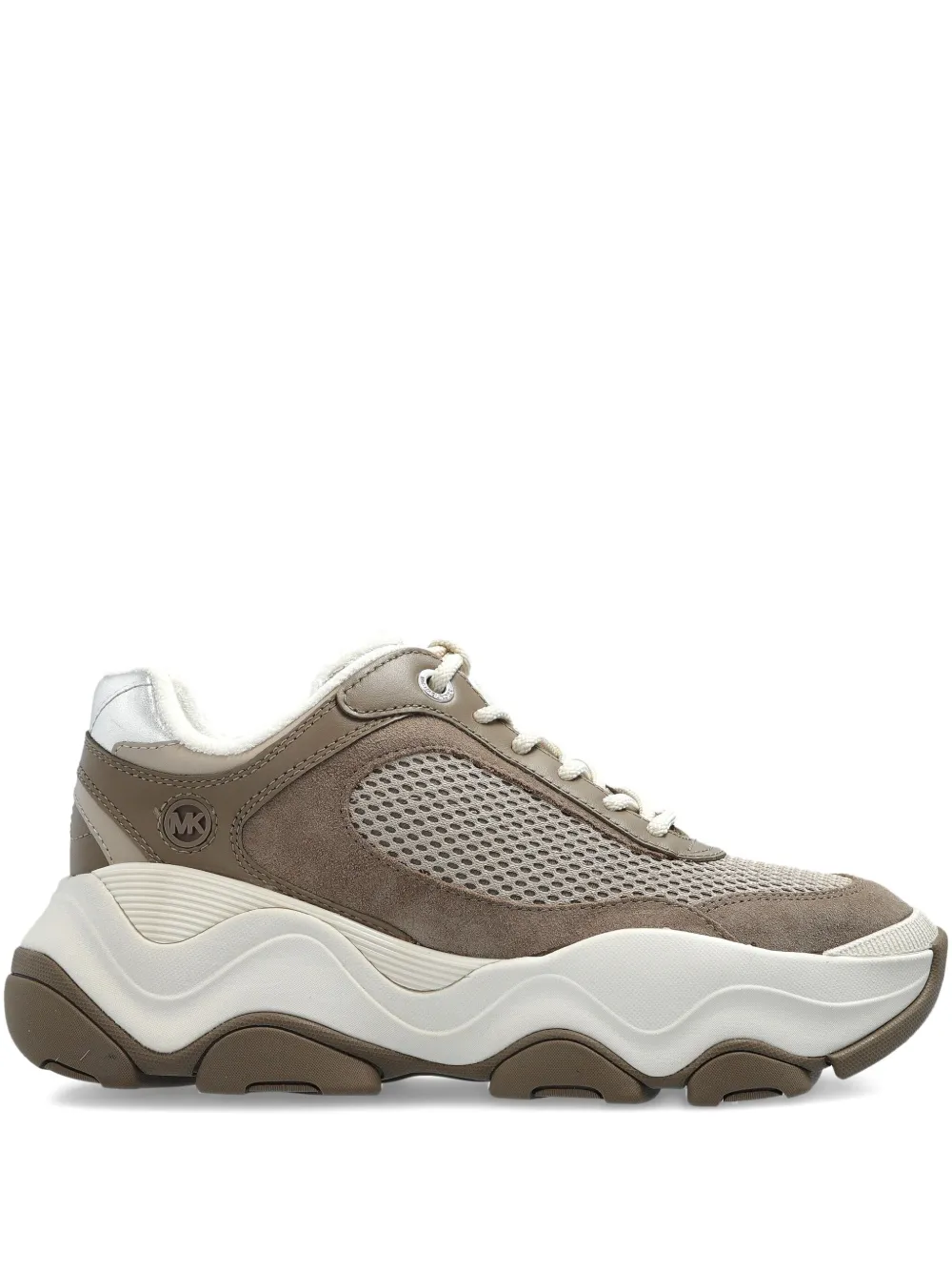 Michael Kors mesh-panel leather sneakers Grey