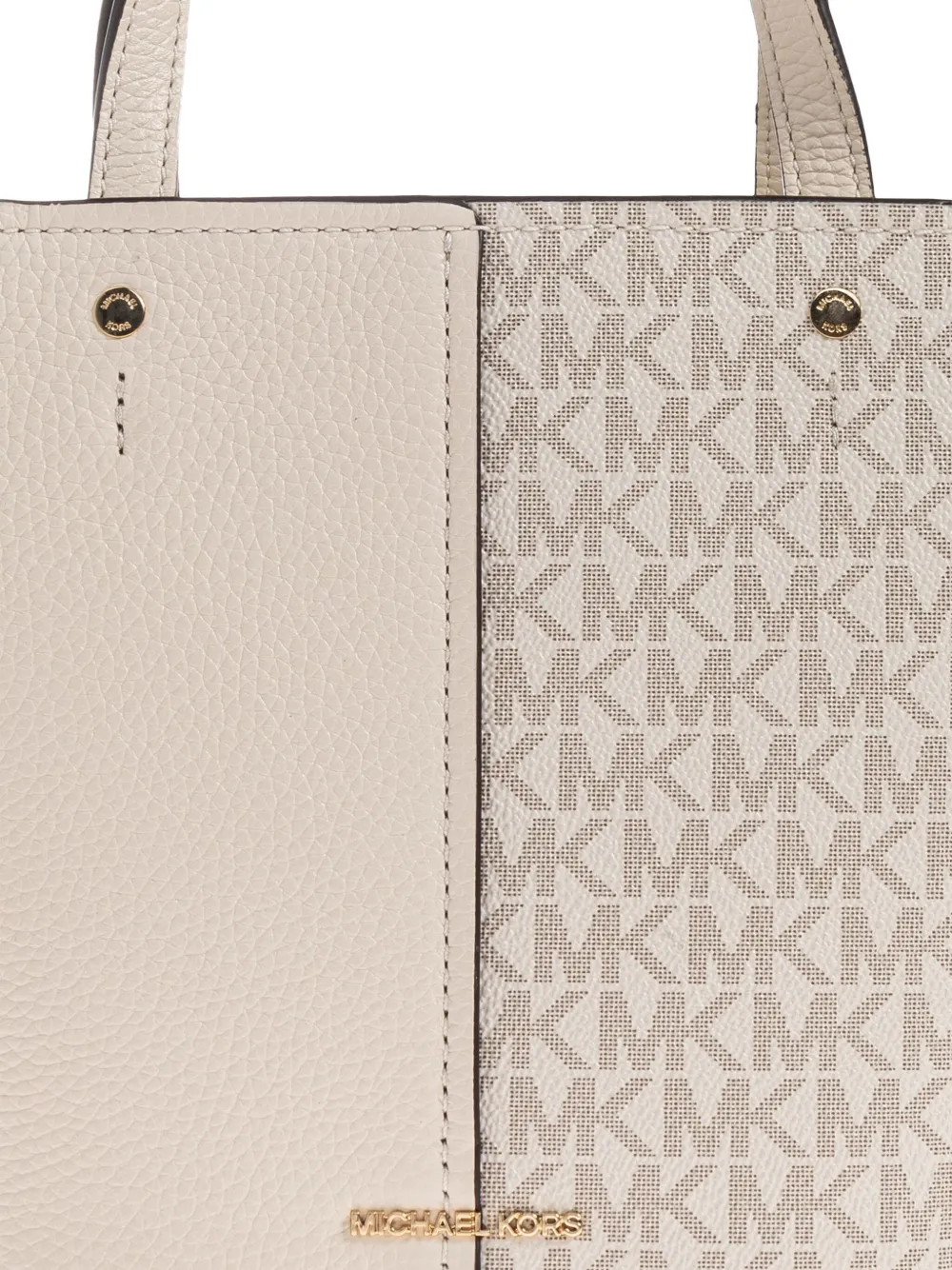 Michael Michael Kors Medium Flora Monogram Panelled Tote Bag In Neutral