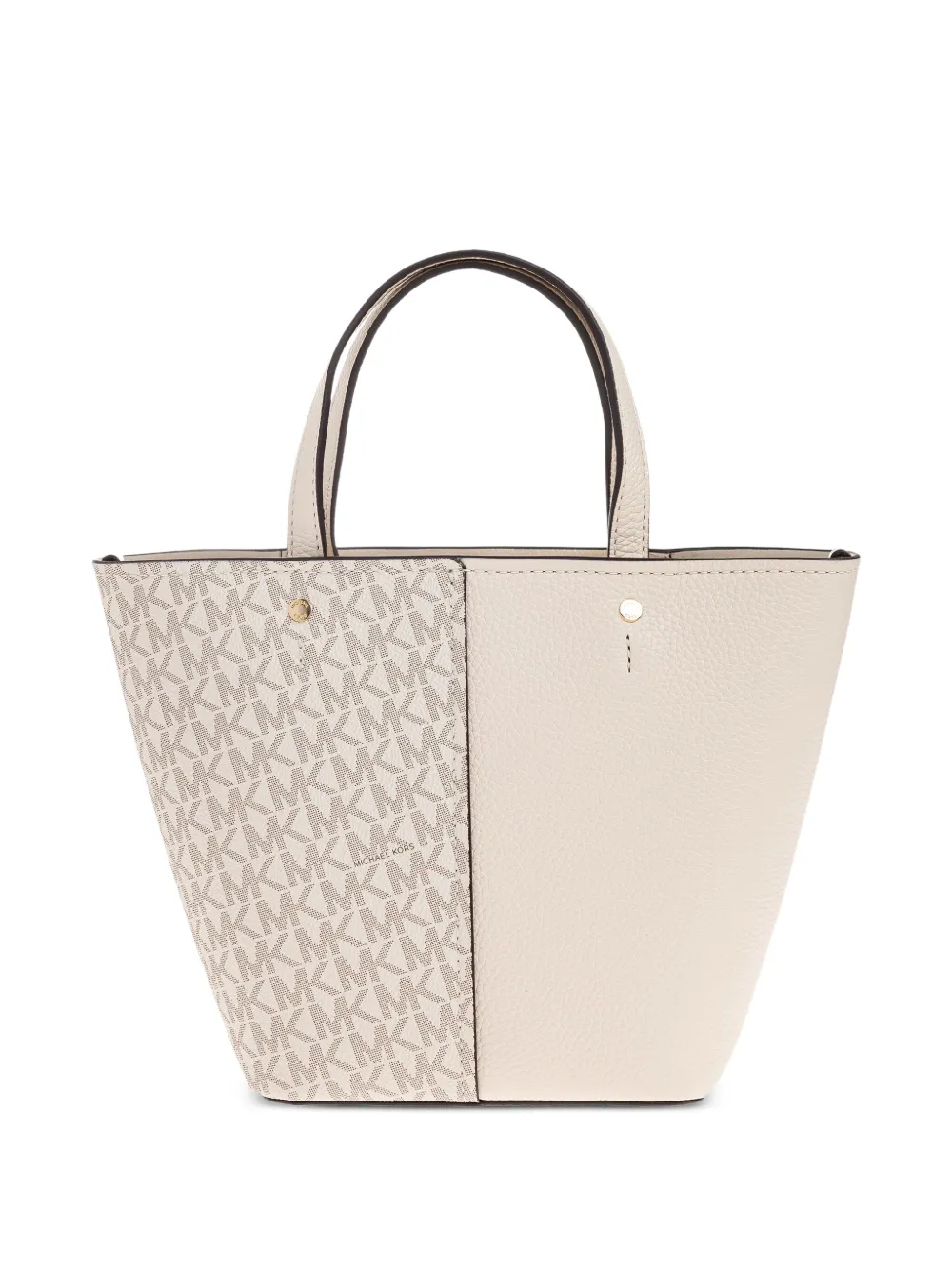 Michael Michael Kors Flora medium shopper met vlakken en monogram - Beige