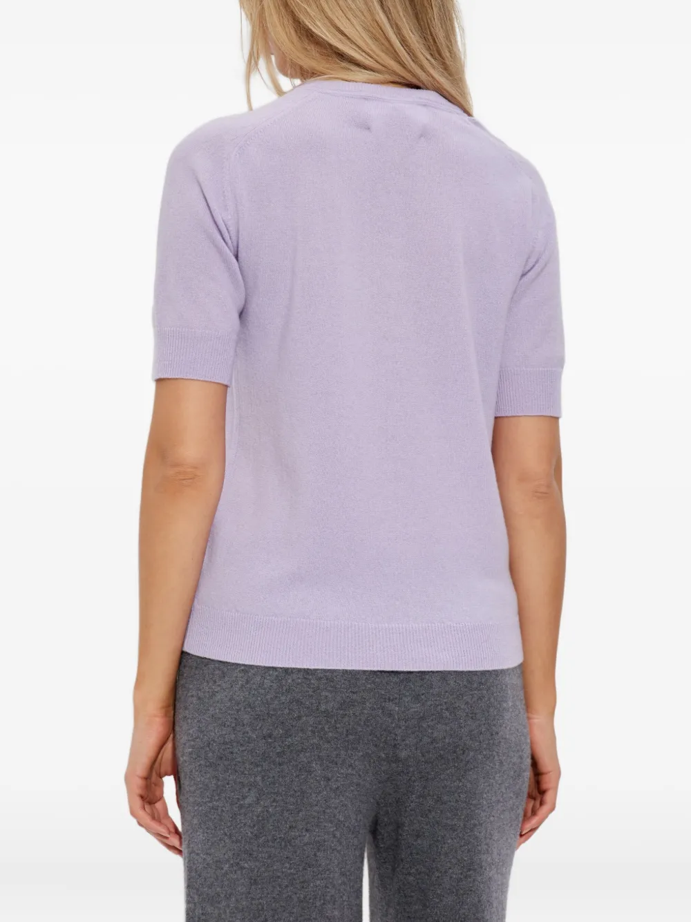 Lisa Yang short-sleeve cashmere T-shirt Paars