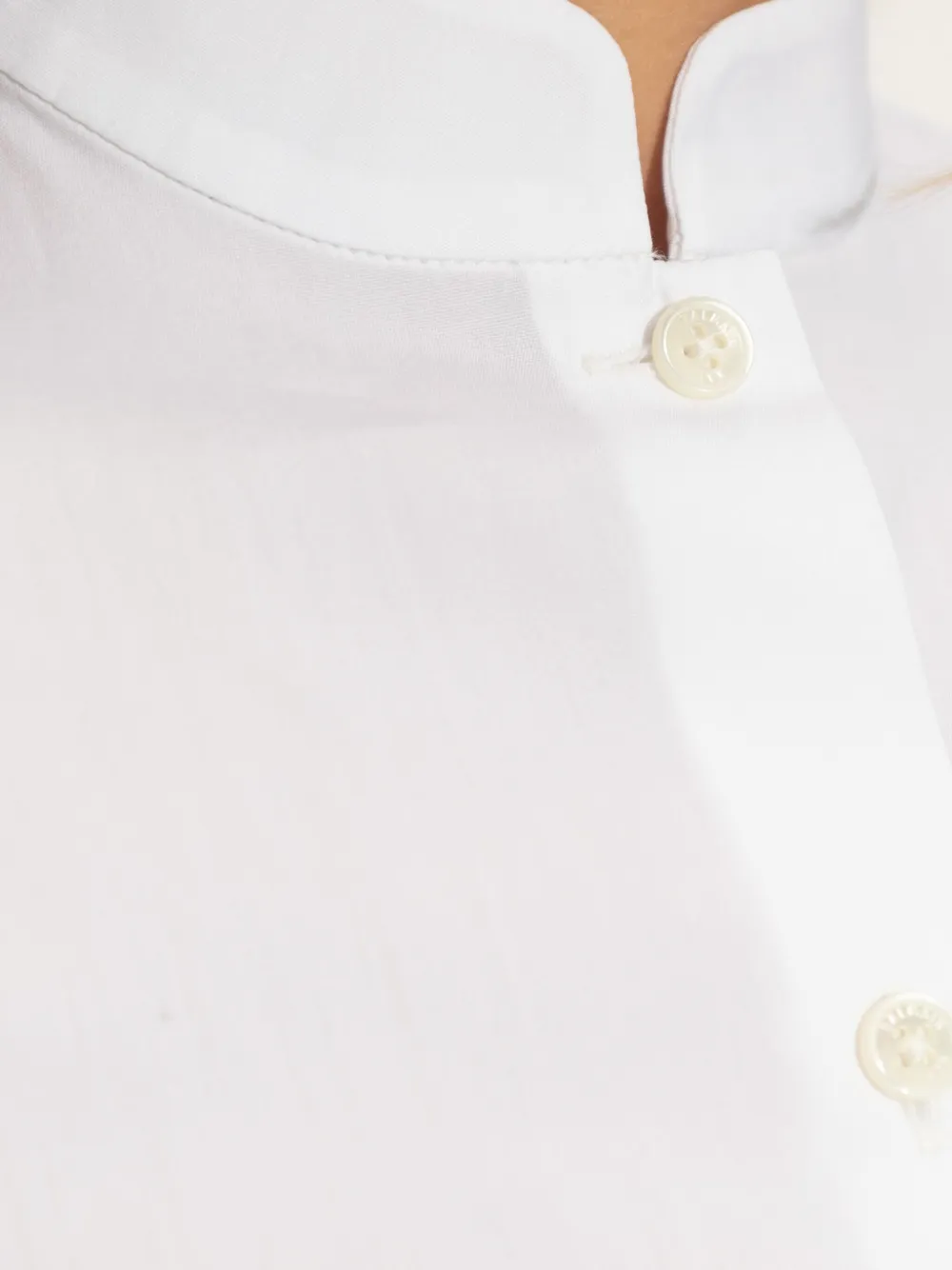 Balmain Blouse met bandkraag en ballonmouwen Wit