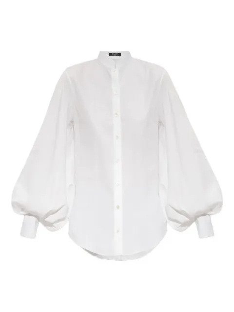 Balmain 벌룬 소매 밴드 칼라 셔츠