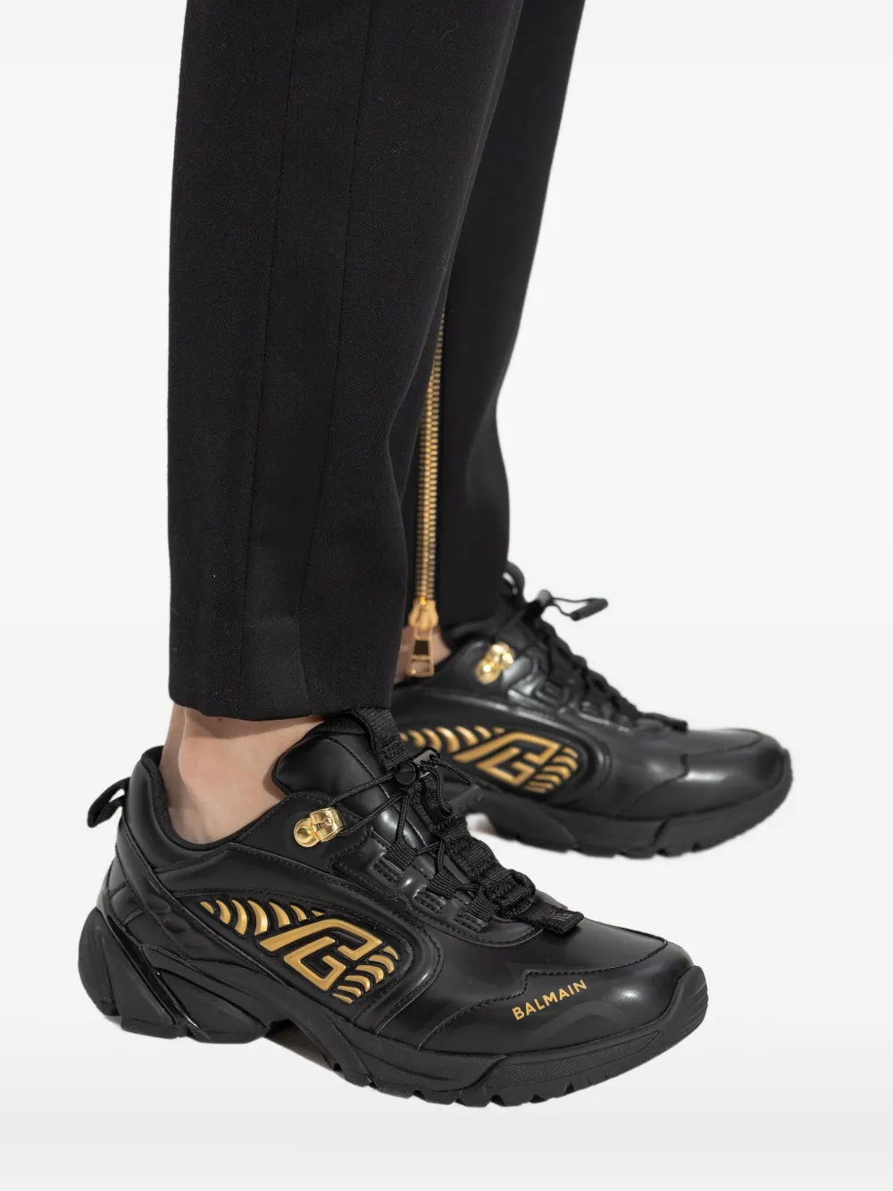 Balmain Cosmic Dust logo-detail sneakers Black