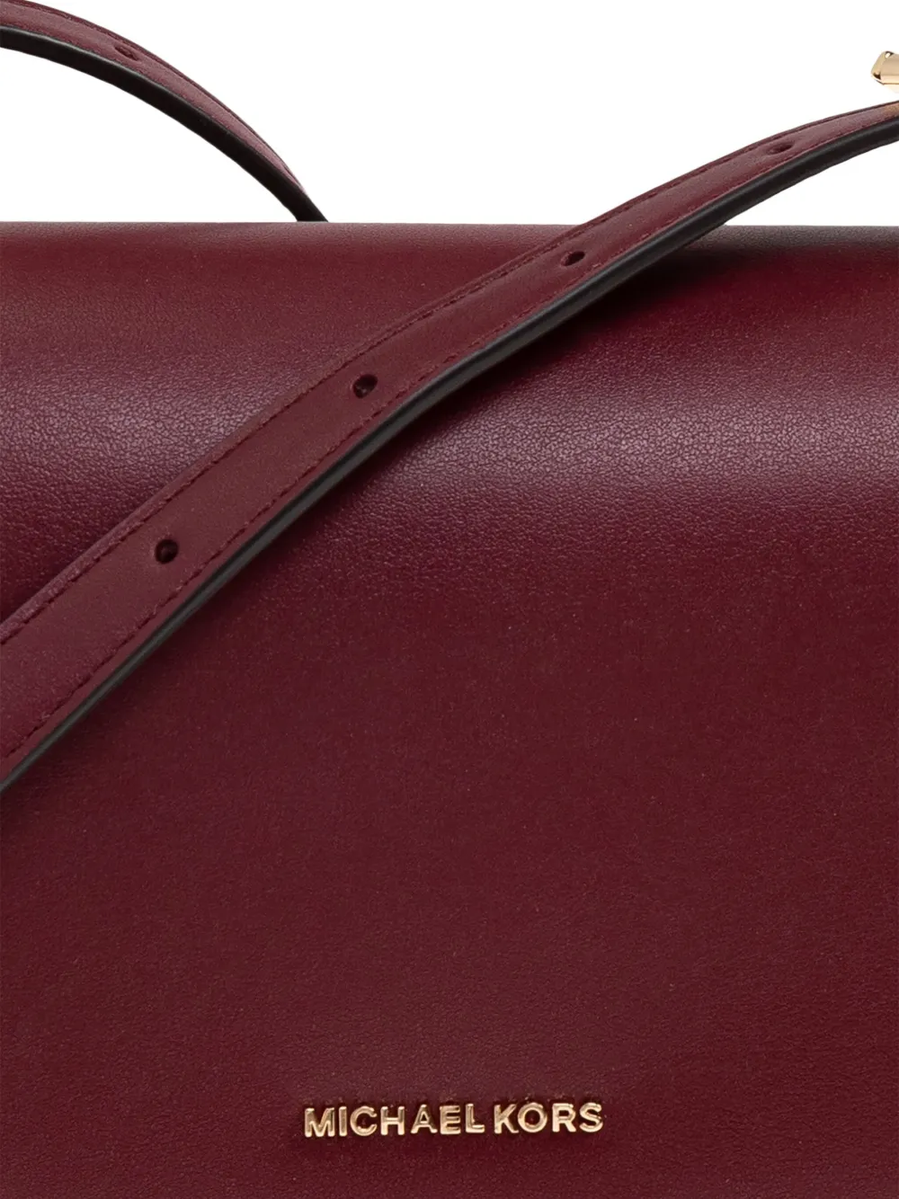 Michael Kors small Lydia curved leather cross body bag Rood