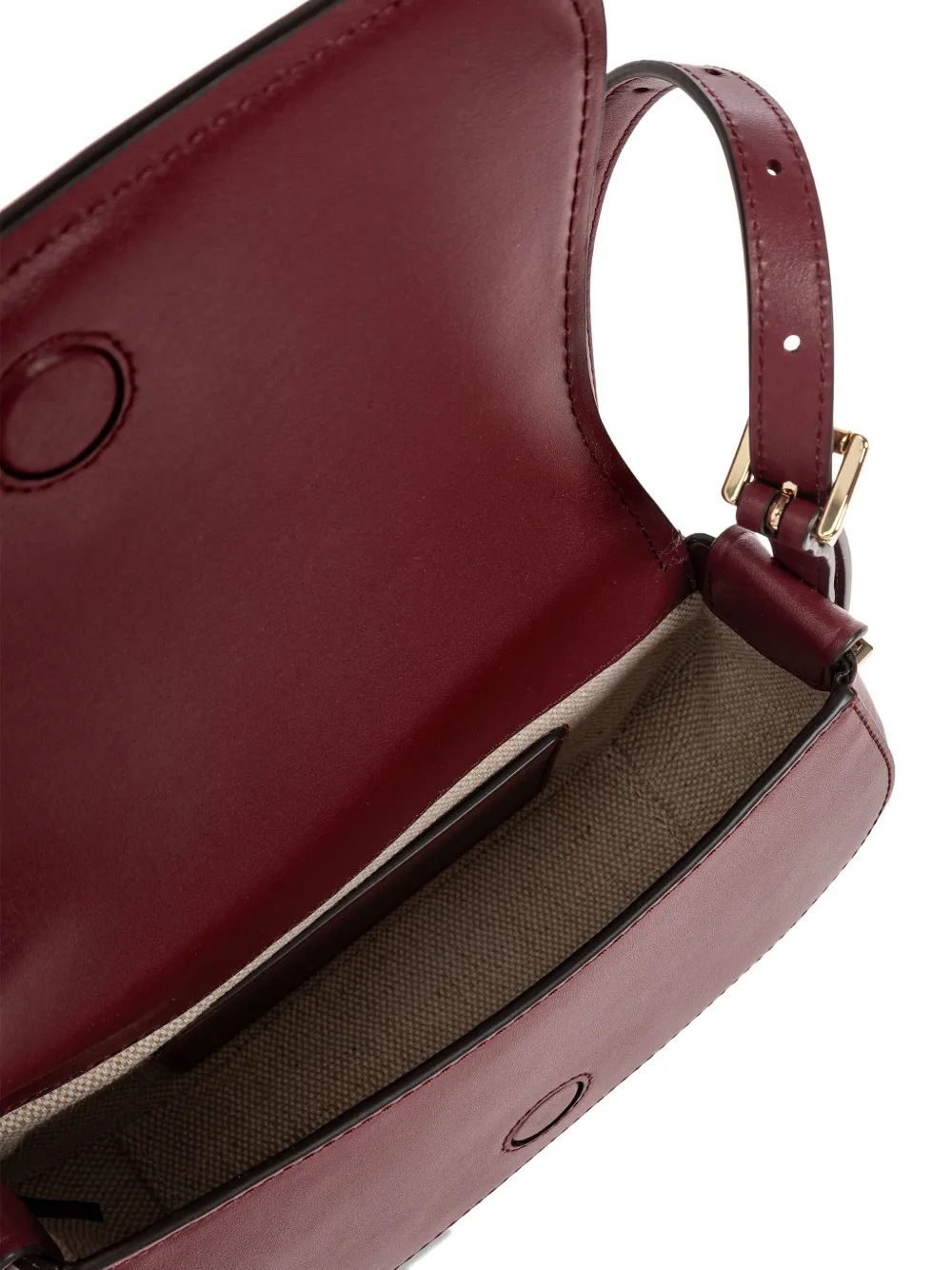 Michael Kors small Lydia curved leather cross body bag Rood