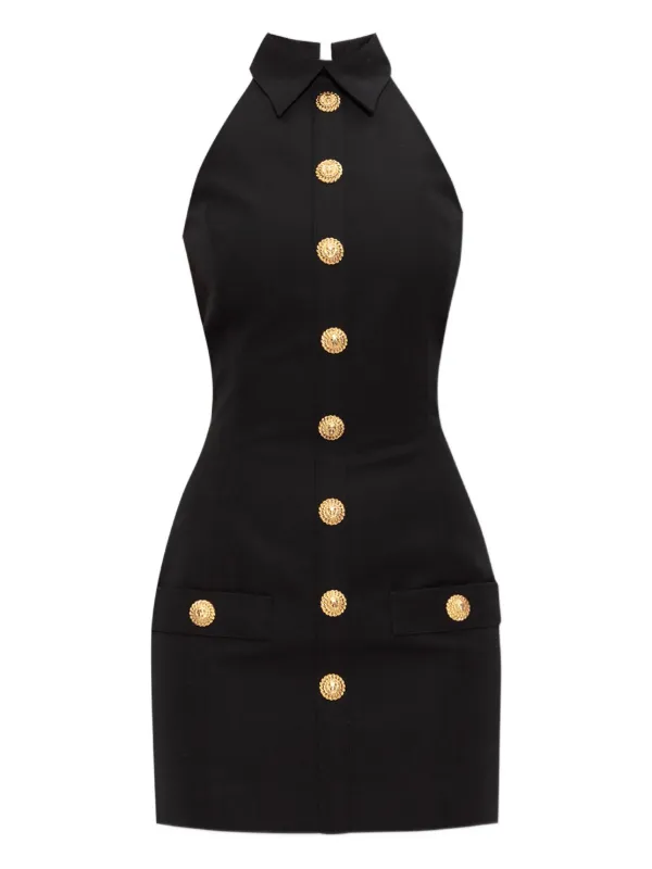 Balmain ホルターネック ミニドレス | ブラック | FARFETCH JP