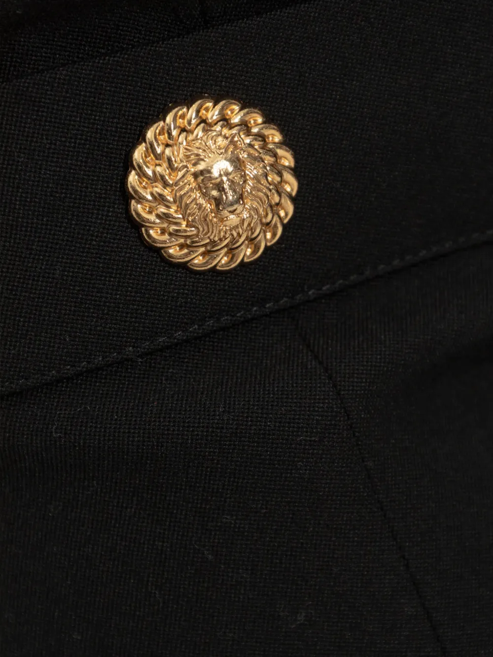 Balmain halterneck buttoned mini dress Zwart