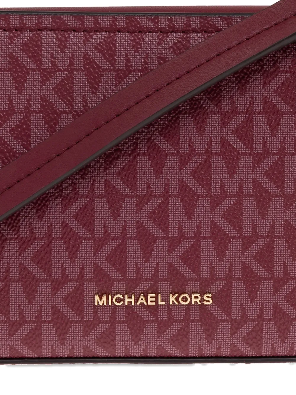 Michael Kors small Bryant monogram chain-strap shoulder bag Rood