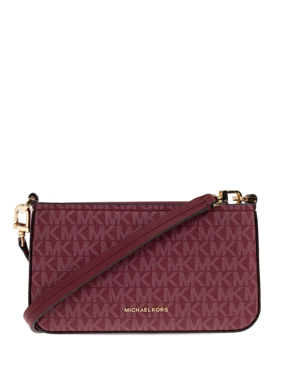 Michael Kors small Bryant monogram chain-strap shoulder bag Rood