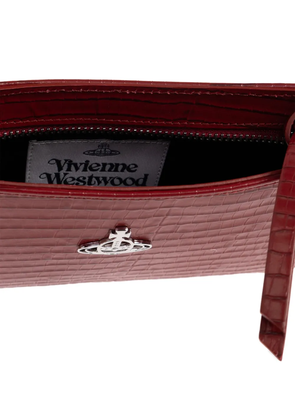 Vivienne Westwood Tasha crocodile-effect shoulder bag Rood
